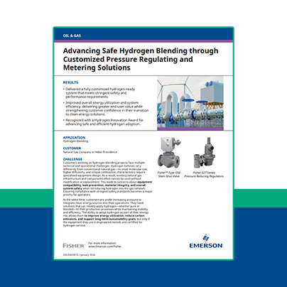 Advancing Safe Hydrogen Blending through Customized Pressure Regulating and Metering Solutions