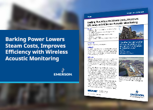 Barking Power Lowers Steam Costs, Improves
Efficiency with Wireless Acoustic Monitoring