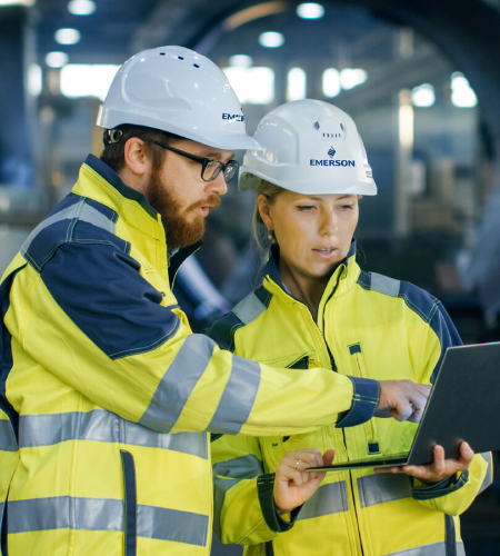 Workers inspecting equipment